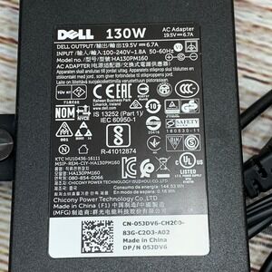 Dell 130W AC Adapter Power Supply 19.5V 6.7A Model HA130PM130 Laptop Charger